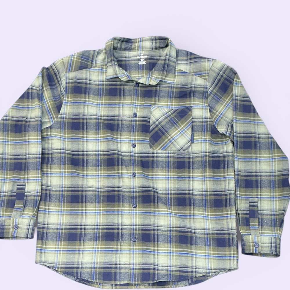 Under Armour Green and Blue Plaid Shirt